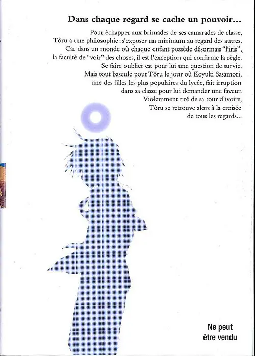 Verso de l'album Iris Zero 1