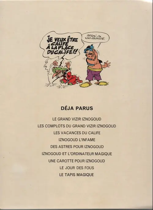 Verso de l'album Iznogoud Tome 7 Une carotte pour Iznogoud