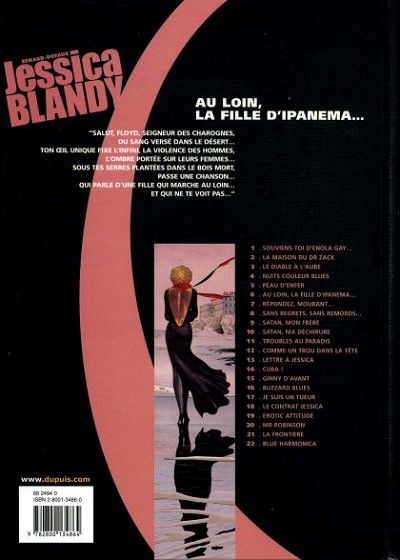 Verso de l'album Jessica Blandy Tome 6 Au loin, la fille d'Ipanema...