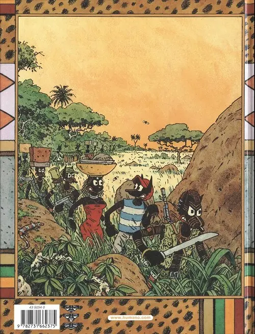 Verso de l'album Keubla Tome 1 Sur la piste du bongo