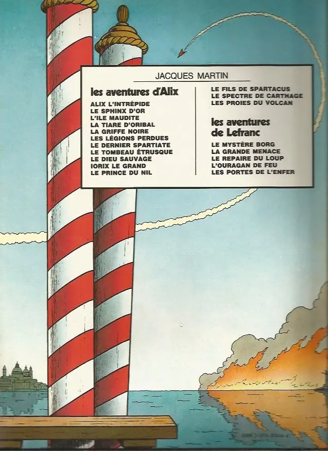 Verso de l'album Lefranc Tome 2 L'ouragan de feu