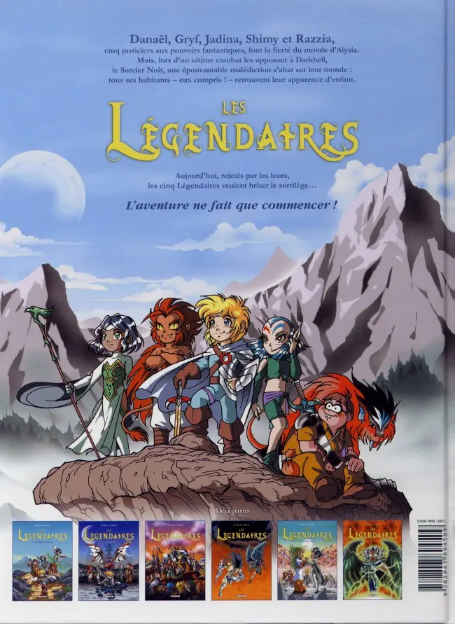 Verso de l'album Les Légendaires Tome 1 La pierre de Jovénia