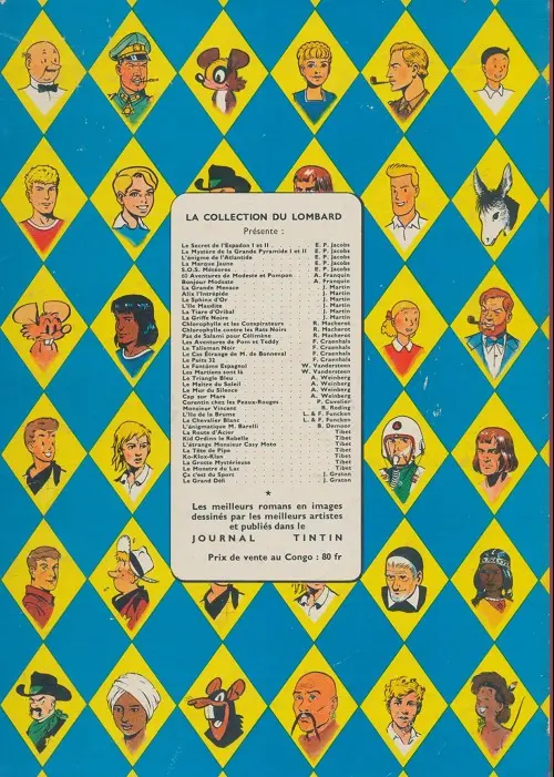 Verso de l'album Michel Vaillant Tome 2 Le pilote sans visage