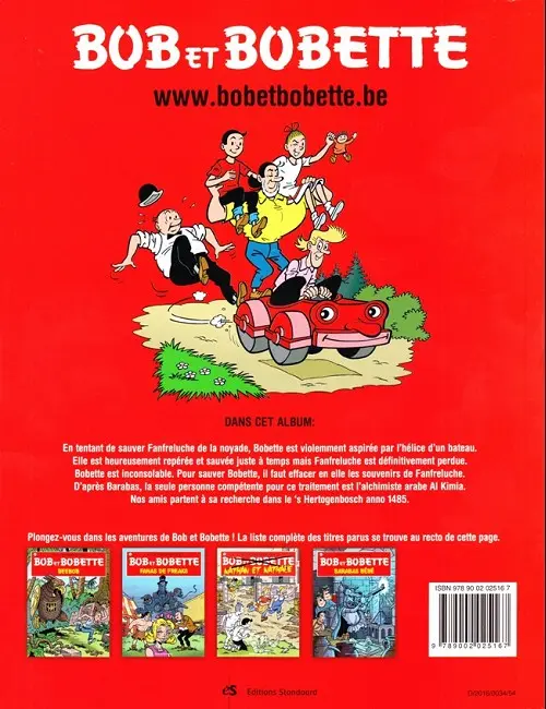 Verso de l'album Bob et Bobette Tome 333 Jérôme Bosch a les boules