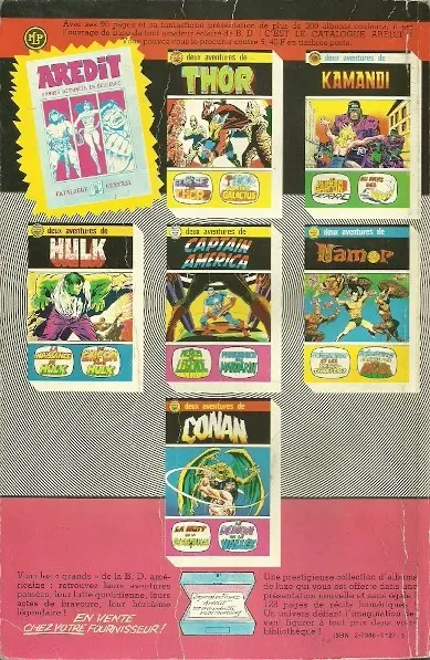 Verso de l'album Conan le barbare Album N° 1