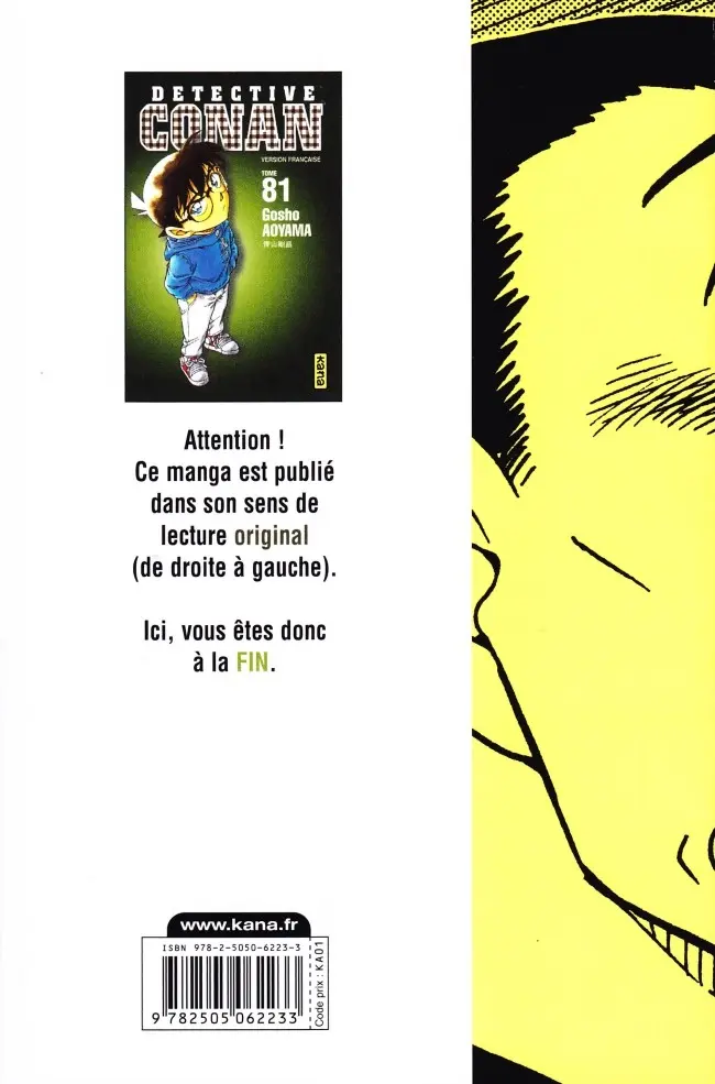 Verso de l'album Détective Conan Tome 81