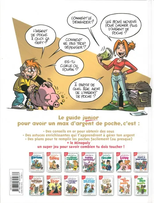 Verso de l'album Les guides junior Tome 12 Le guide junior pour avoir un max d'argent de poche