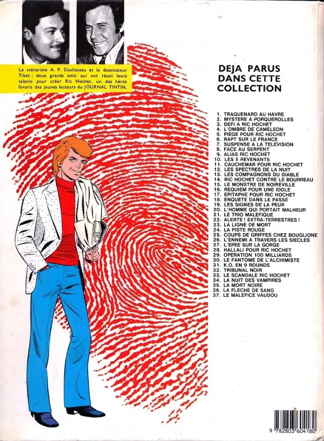 Verso de l'album Ric Hochet Tome 37 Le maléfice vaudou