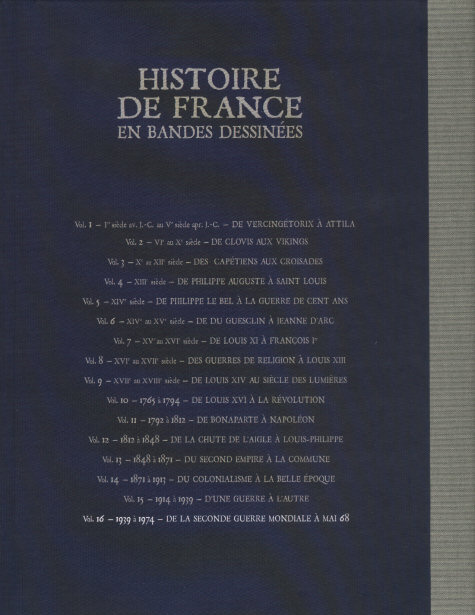 Verso de l'album Histoire de France en Bandes Dessinées Tome 16 De la seconde guerre mondiale à mai 68