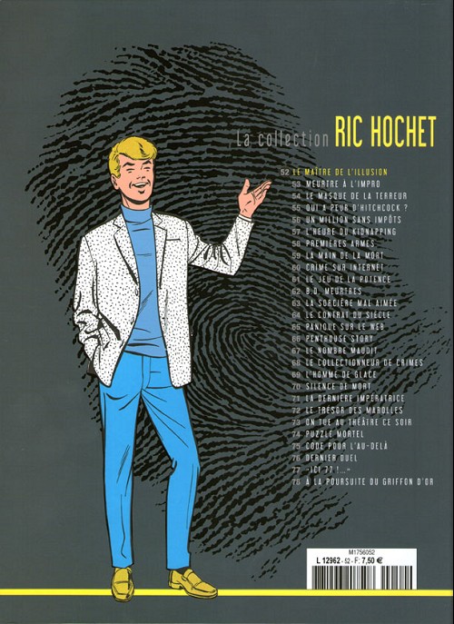 Verso de l'album Ric Hochet La collection Tome 52 Le maître de l'illusion
