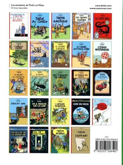 Verso de l'album Tintin Tome 17 On a marché sur la Lune