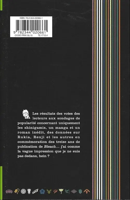 Verso de l'album Bleach 13 blades.