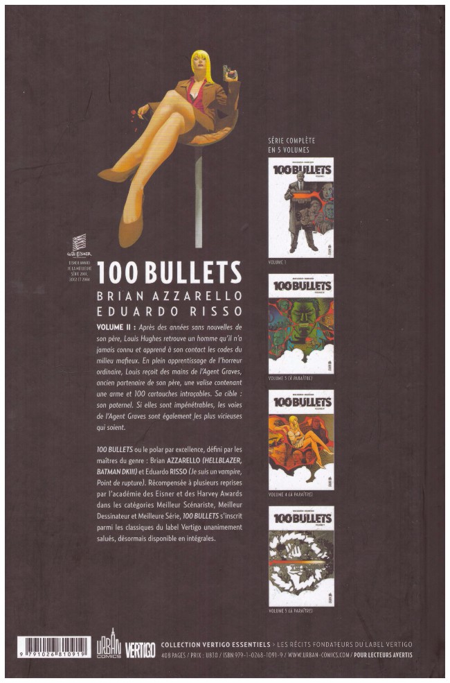 Verso de l'album 100 Bullets Intégrale Volume II