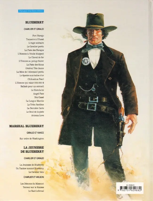 Verso de l'album Marshal Blueberry Tome 1 Sur ordre de Washington