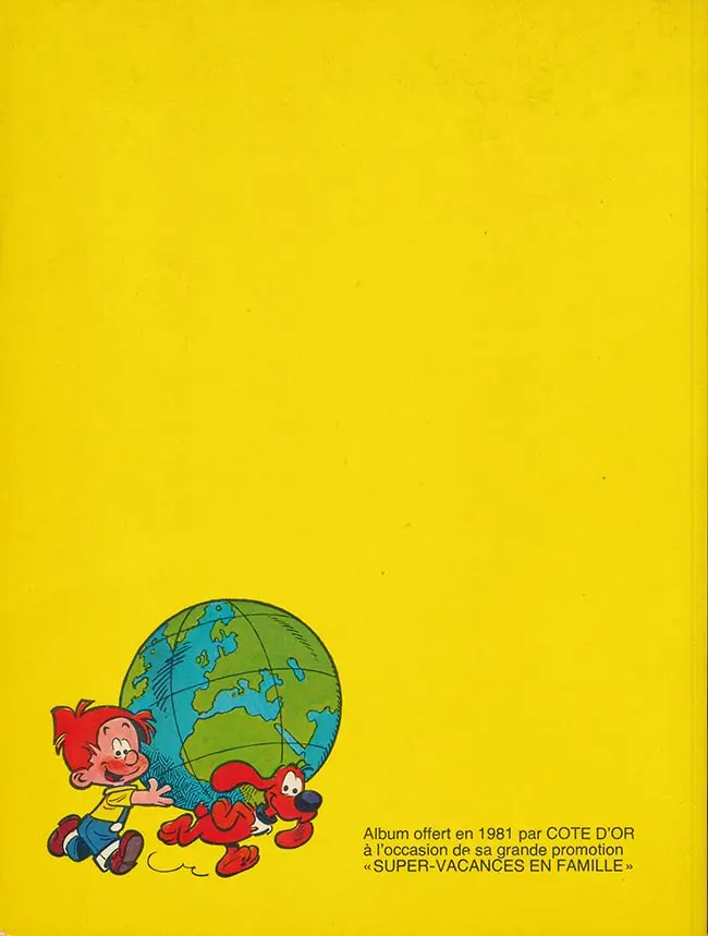 Verso de l'album Boule & Bill Globe trotters Tome 1