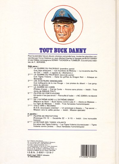 Verso de l'album Tout Buck Danny Tome 7 Vols vers l'inconnu