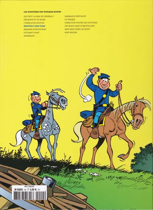 Verso de l'album Les Tuniques Bleues La Collection (Dupuis) Tome 45 Émeutes à New York