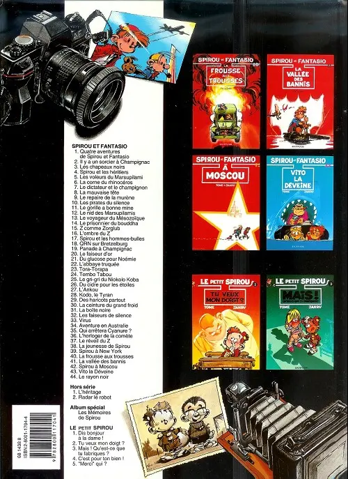 Verso de l'album Spirou et Fantasio Tome 41 La vallée des bannis