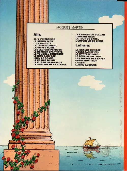 Verso de l'album Alix Tome 12 Le fils de Spartacus
