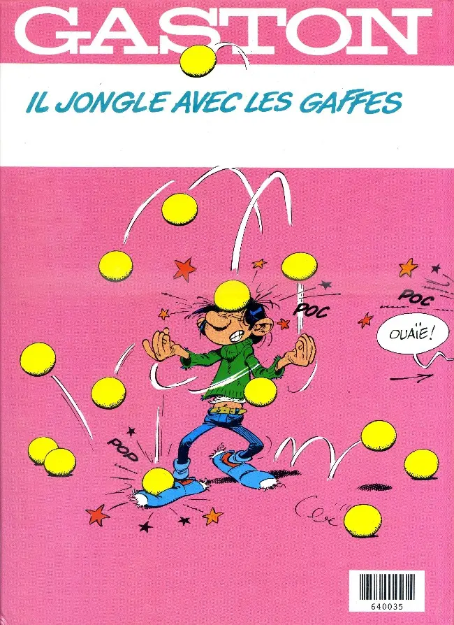Verso de l'album Gaston Tome 13 Lagaffe mérite des baffes