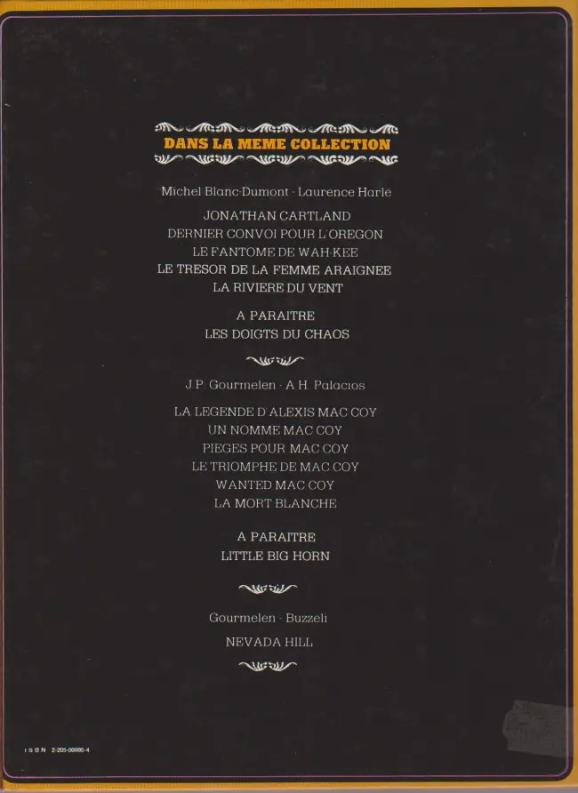Verso de l'album Jonathan Cartland Tome 2 Dernier convoi pour l'Orégon