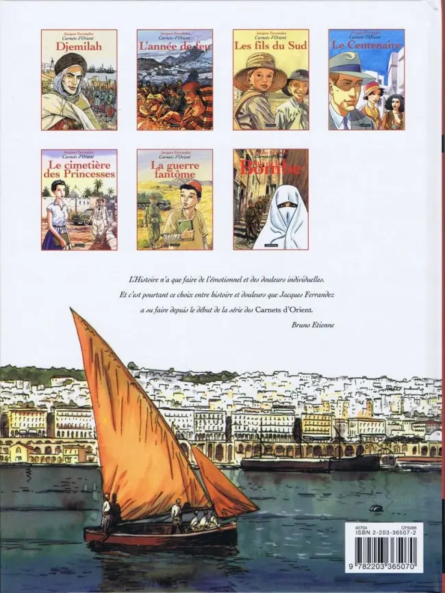 Verso de l'album Carnets d'Orient Tome 7 Rue de la Bombe
