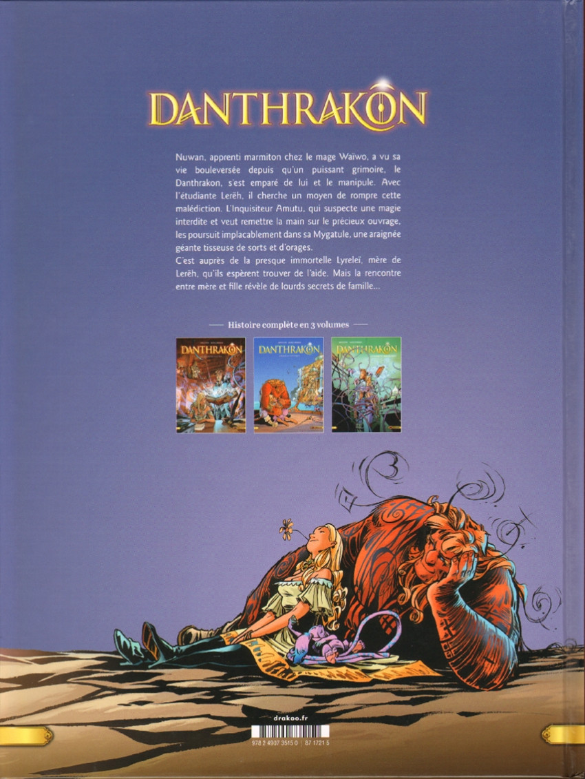 Verso de l'album Danthrakon Tome 2 Lyreleï la fantasque