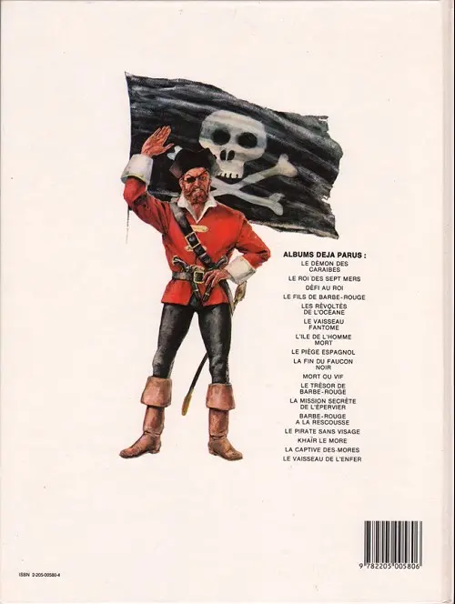 Verso de l'album Barbe-Rouge Tome 12 La mission secrète de l'épervier