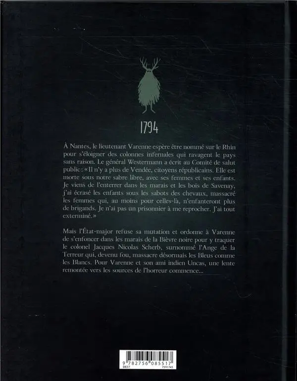 Verso de l'album Cœur de ténèbres