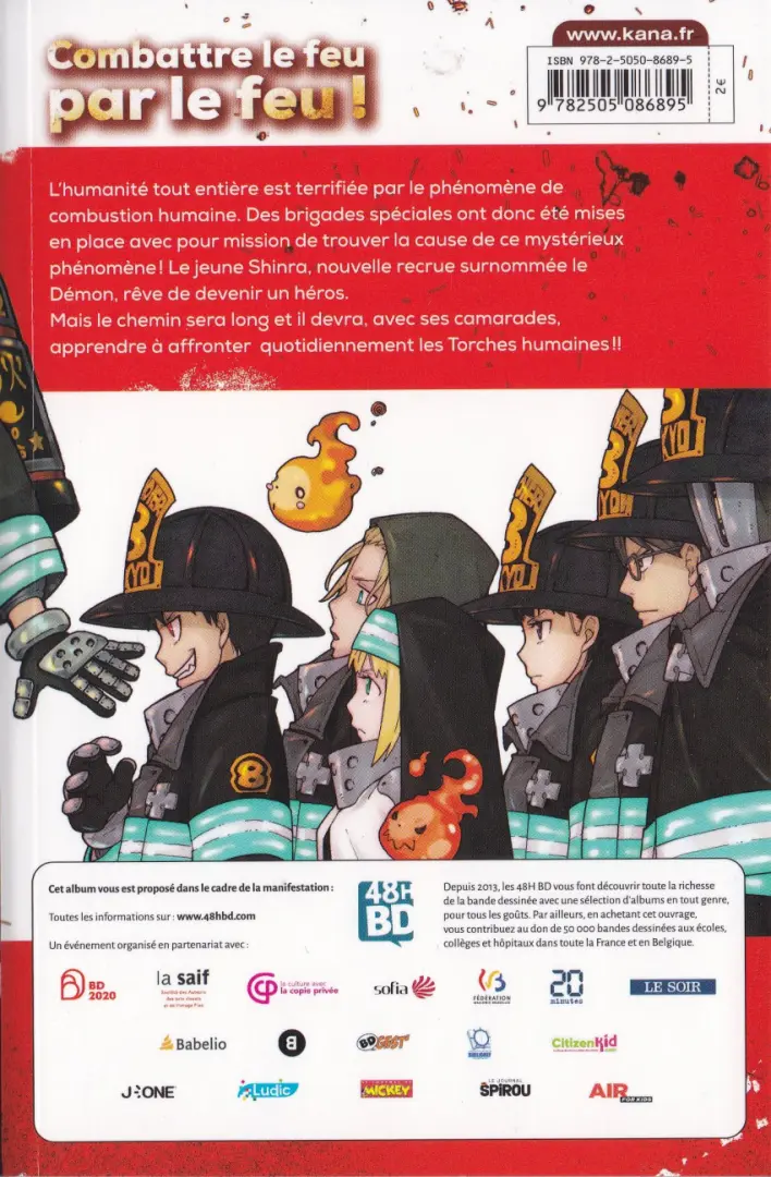 Verso de l'album Fire Force Tome 01