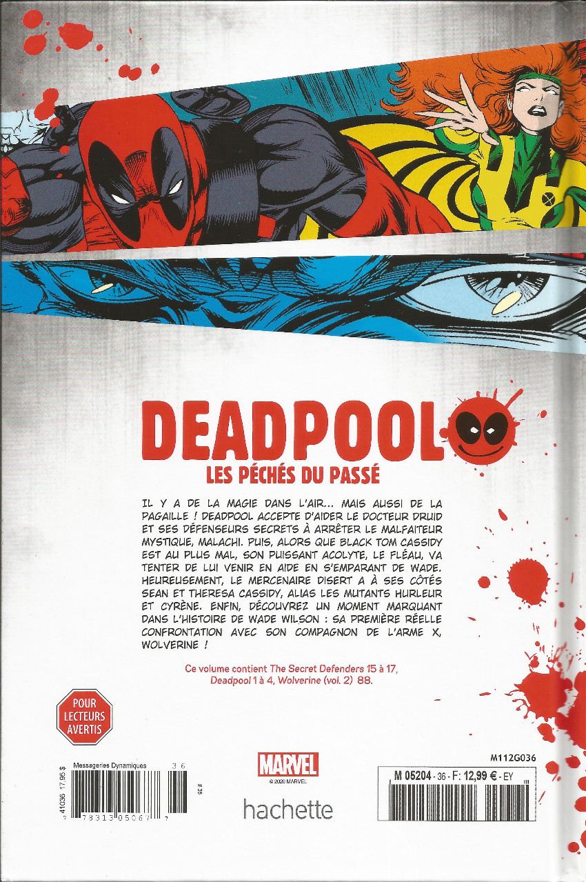 Verso de l'album Deadpool - La collection qui tue Tome 36 Les péchés du passé