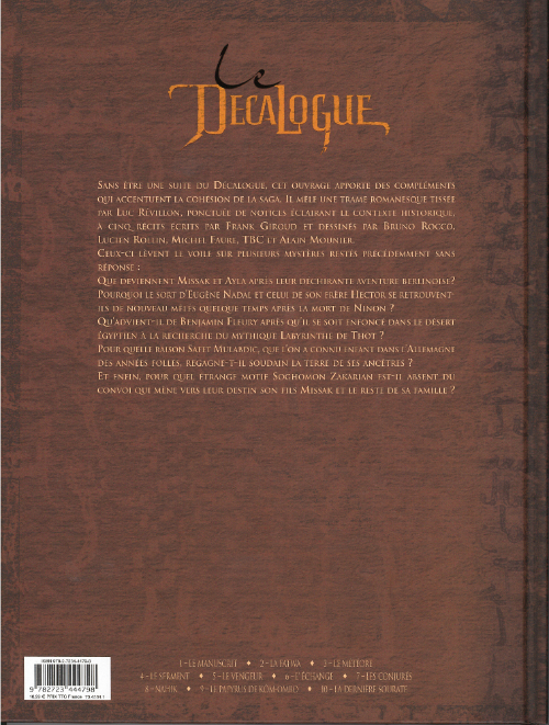 Verso de l'album Le Décalogue Le XIe commandement
