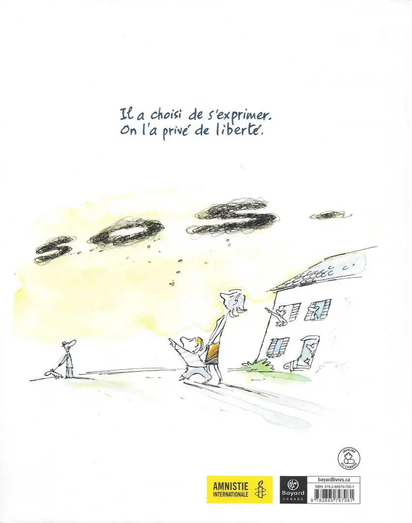 Verso de l'album Le prisonnier sans frontières