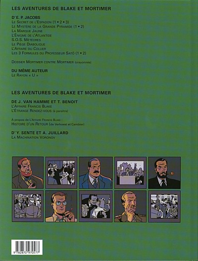 Verso de l'album Blake et Mortimer Tome 14 La Machination Voronov