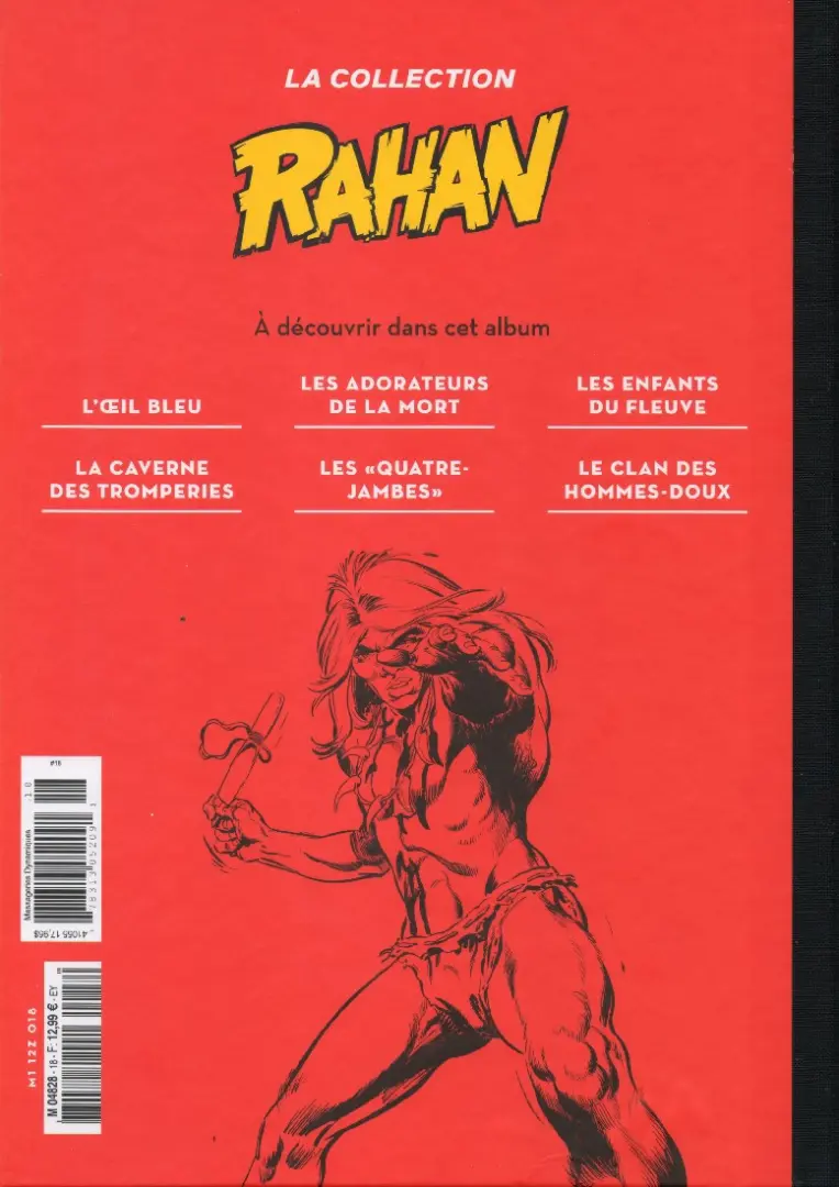Verso de l'album Rahan La Collection (Hachette) Tome 18