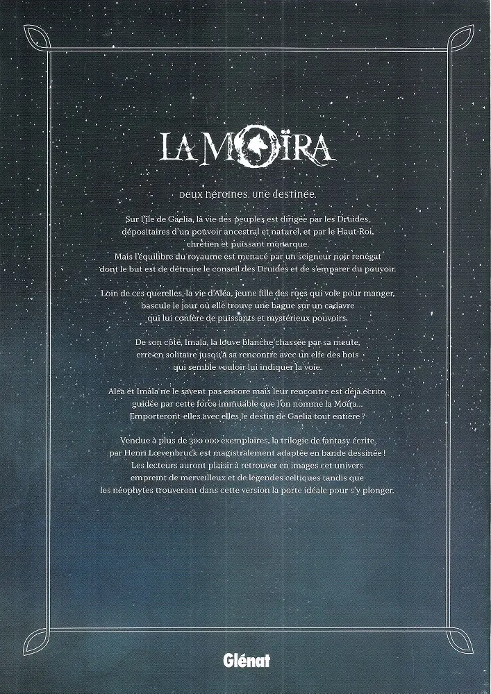 Verso de l'album La Moïra Tome 1 La louve et l'enfant