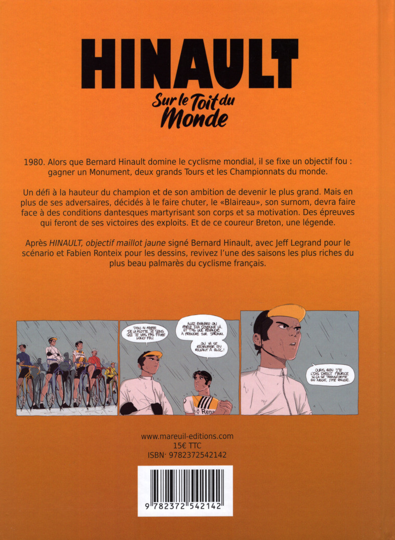 Verso de l'album Hinault Tome 2 Sur le toit du monde