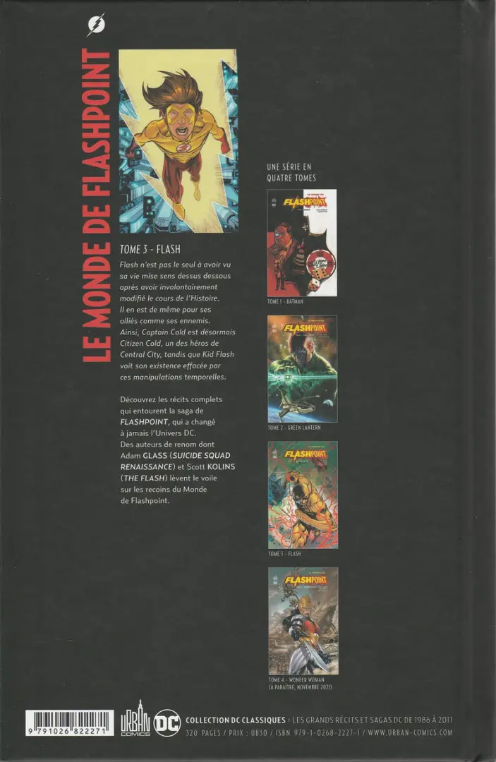 Verso de l'album Le monde de flashpoint Tome 3 Flash
