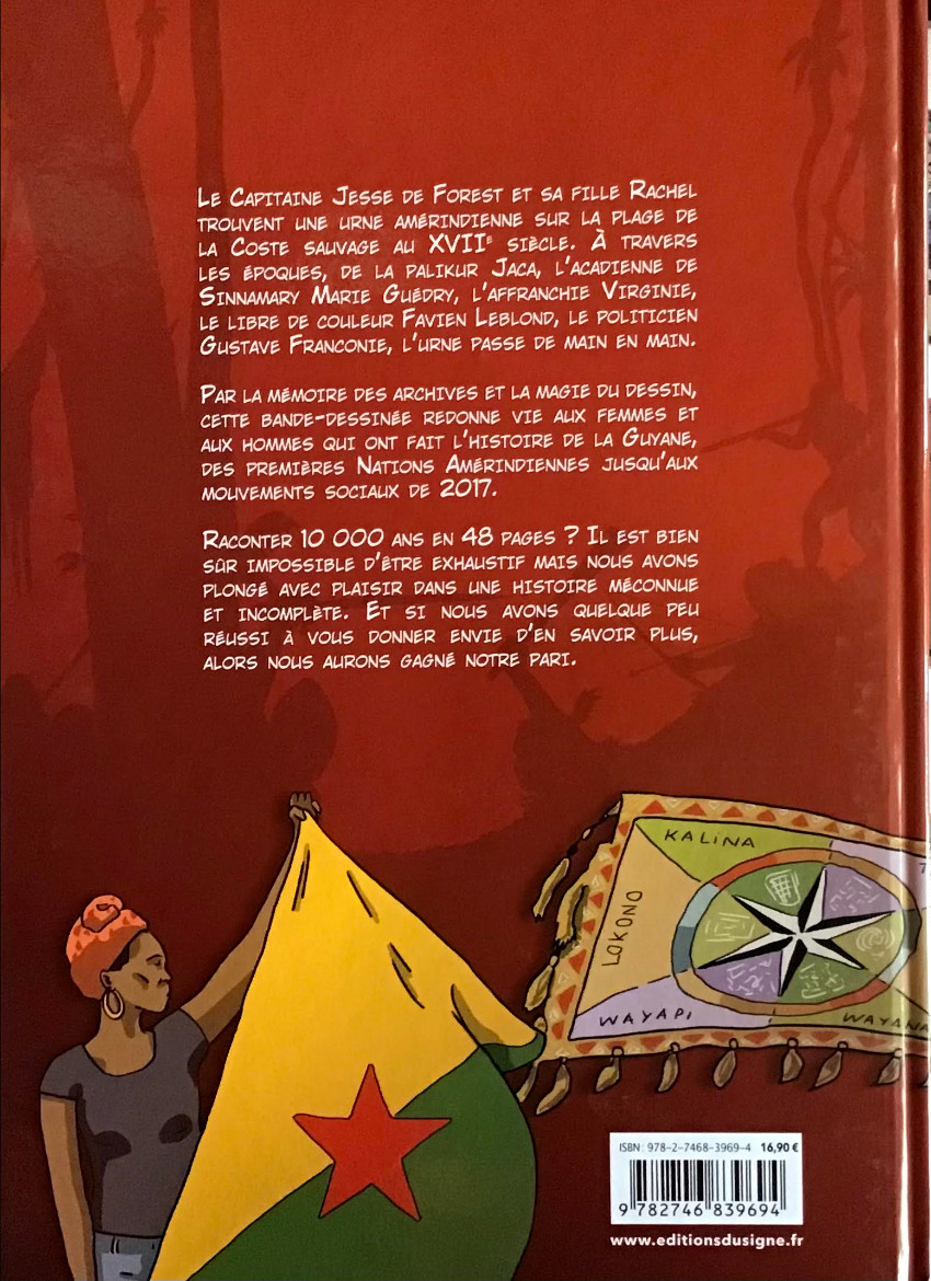 Verso de l'album Histoire de la Guyane