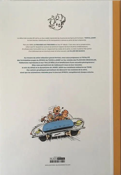 Verso de l'album Spirou et Fantasio Tome 40 La frousse aux trousses