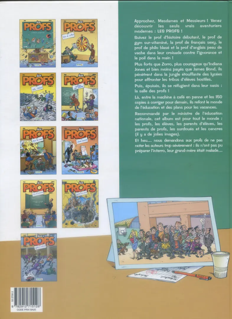 Verso de l'album Les Profs Tome 1 Interro surprise