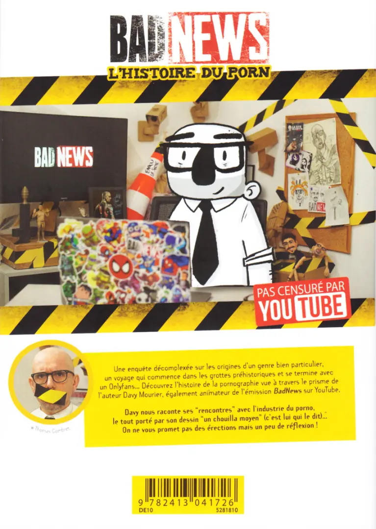 Verso de l'album BadNews L'Histoire du porn