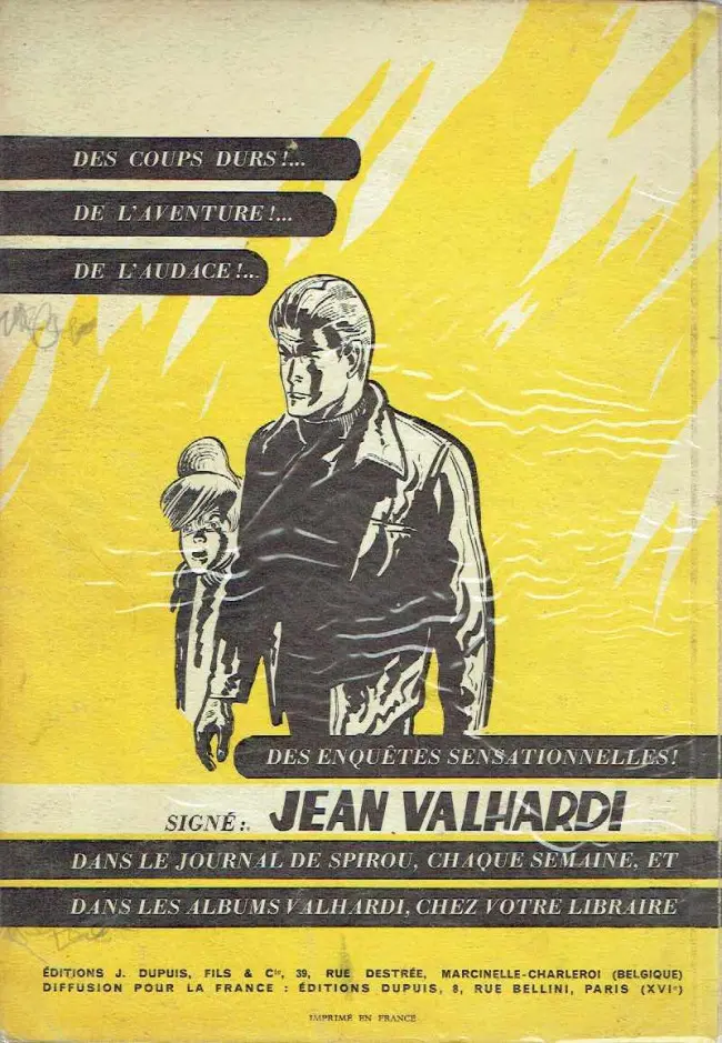 Verso de l'album Valhardi Tome 7 Le Gang du Diamant