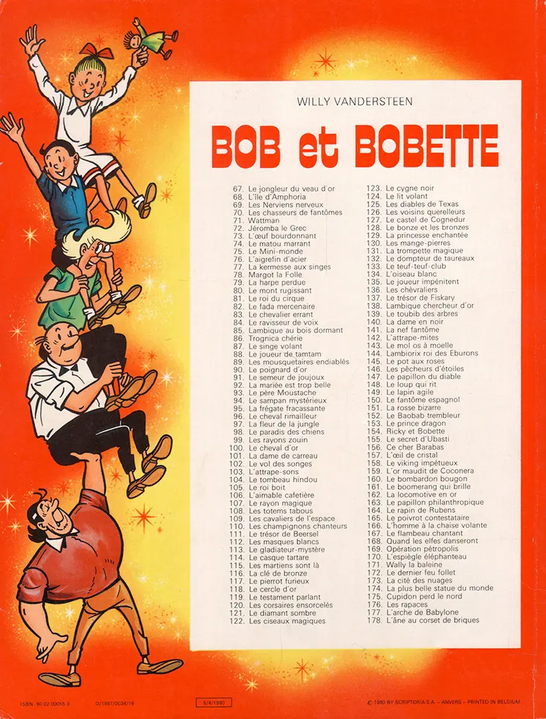 Verso de l'album Bob et Bobette Tome 68 L'Île d'Amphoria