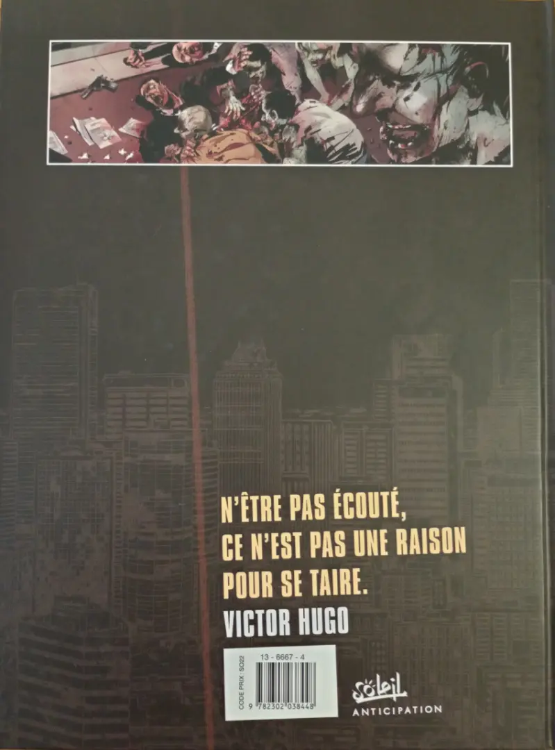 Verso de l'album Zombies Néchronologies Tome 1 Les Misérables