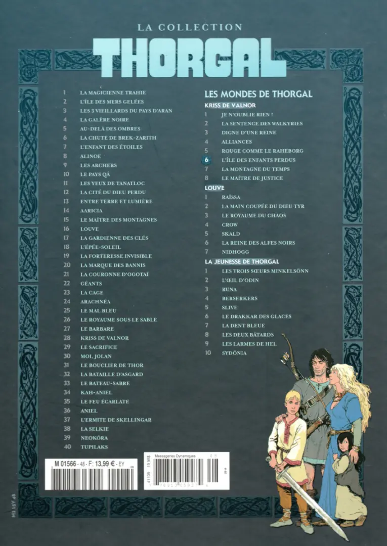 Verso de l'album Les mondes de Thorgal - Kriss de Valnor Tome 6 L'île des Enfants perdus