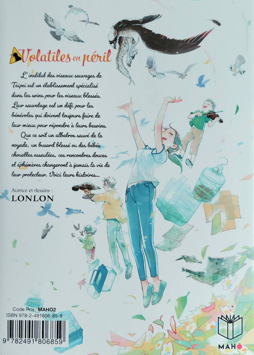 Verso de l'album Volatiles en péril