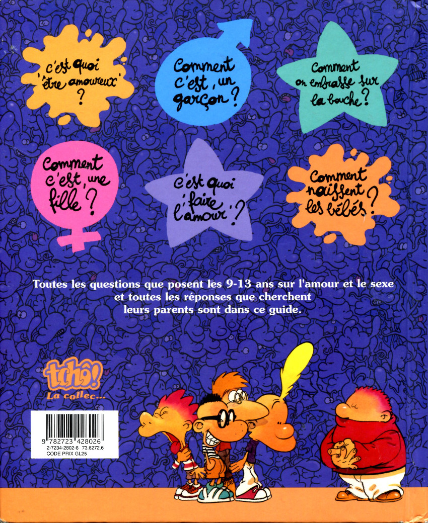 Verso de l'album Titeuf Le guide du zizi sexuel