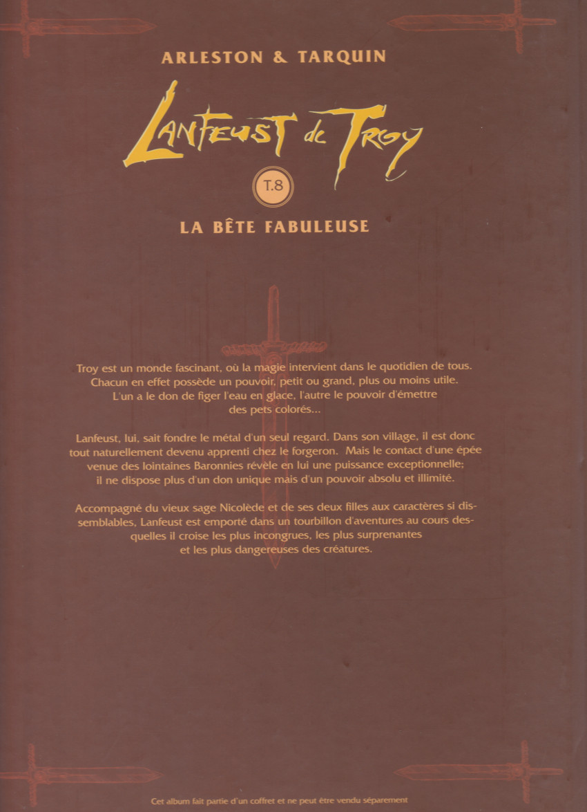Verso de l'album Lanfeust de Troy Tome 8 La bête fabuleuse
