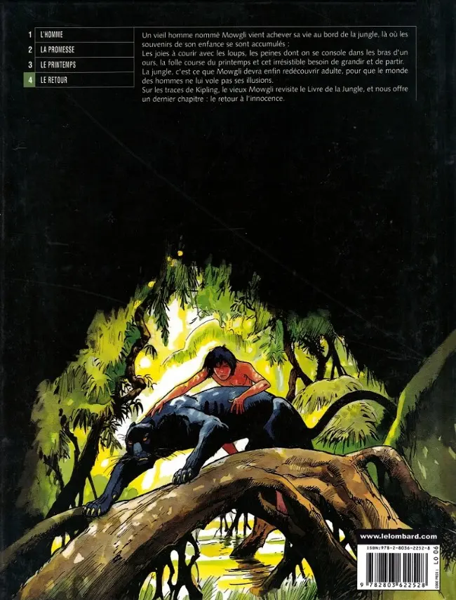 Verso de l'album Le Dernier livre de la jungle Tome 4 Le retour